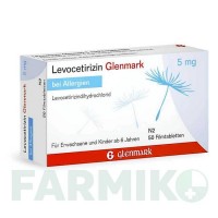 ЛЕВОЦЕТИРИЗИН (LEVOCETIRIZIN) 5 мг таблетки 50 шт - Левоцетиризин GLENMARK