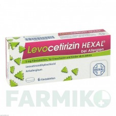 ЛЕВОЦЕТИРИЗИН (LEVOCETIRIZIN) 5 мг таблетки 6 шт - Левоцетиризин HEXAL