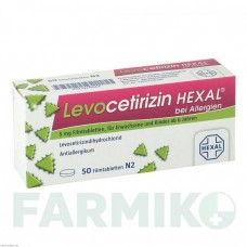 ЛЕВОЦЕТИРИЗИН (LEVOCETIRIZIN) 5 мг таблетки 50 шт - Левоцетиризин HEXAL