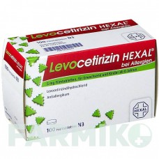 ЛЕВОЦЕТИРИЗИН (LEVOCETIRIZIN) 5 мг таблетки 100 шт - Левоцетиризин HEXAL