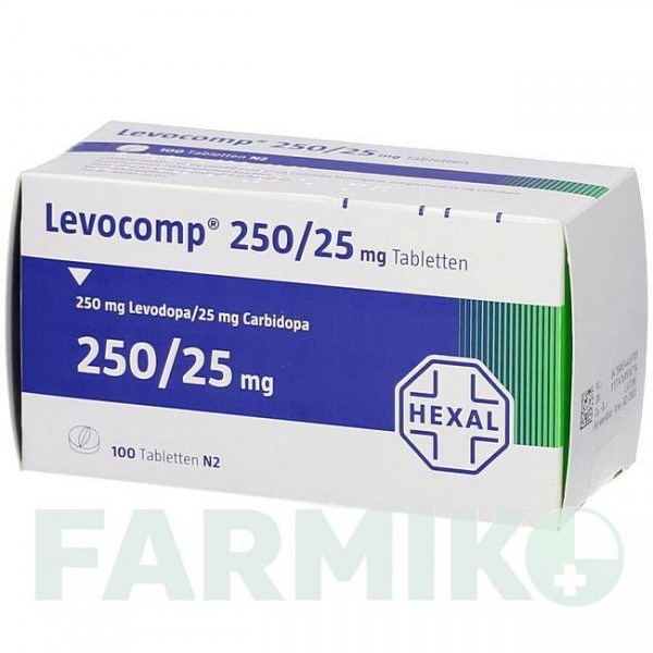 ЛЕВОКОМП (LEVOCOMP) 250/25 мг таблетки 30 шт - Леводопа, Карбидопа HEXAL