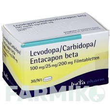 ЛЕВОДОПА (LEVODOPA) 100/25/200 таблетки 30 шт - Леводопа, Карбидопа, Энтакапон BETAPHARM