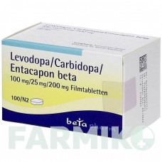 ЛЕВОДОПА (LEVODOPA) 100/25/200 таблетки 100 шт - Леводопа, Карбидопа, Энтакапон BETAPHARM