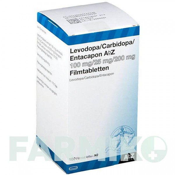 ЛЕВОДОПА (LEVODOPA) 100/25/200 мг таблетки 30 шт - Леводопа, Карбідопа, Ентакапон ABZ PHARMA