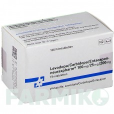 ЛЕВОДОПА (LEVODOPA) 100/25/200 таблетки 100 шт - Леводопа, Карбидопа, Энтакапон NEURAXPHARM