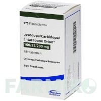 ЛЕВОДОПА (LEVODOPA) 100/25/200 таблетки 175 шт - Леводопа, Карбідопа, Ентакапон ORION
