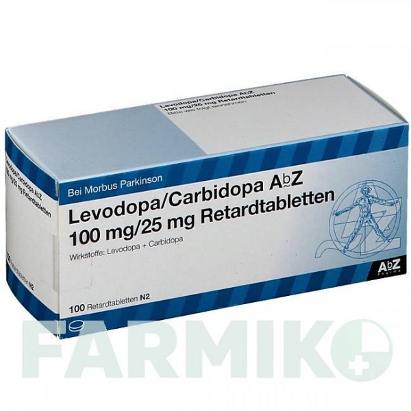 ЛЕВОДОПА (LEVODOPA) 100/25 мг таблетки 100 шт - Леводопа, Карбідопа ABZ PHARMA