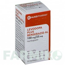 ЛЕВОДОПА (LEVODOPA) 100 мг/25 мг капсулы 20 шт - Леводопа, Бенсеразид ALIUD PHARMA