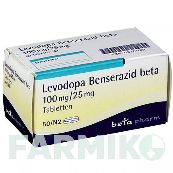 ЛЕВОДОПА (LEVODOPA) 100 мг/25 мг таблетки 50 шт - Леводопа, Бенсеразид BETAPHARM