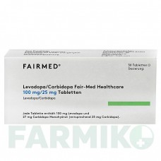 ЛЕВОДОПА (LEVODOPA) 100 мг/25 мг таблетки 30 шт - Леводопа, Карбидопа FAIRMED HEALTHCARE