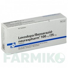 ЛЕВОДОПА (LEVODOPA) 100 мг/25 мг таблетки 50 шт - Леводопа, Бенсеразид NEURAXPHARM