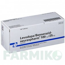 ЛЕВОДОПА (LEVODOPA) 100 мг/25 мг таблетки 100 шт - Леводопа, Бенсеразид NEURAXPHARM