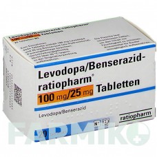 ЛЕВОДОПА (LEVODOPA) 100 мг/25 мг таблетки 20 шт - Леводопа, Бенсеразид RATIOPHARM