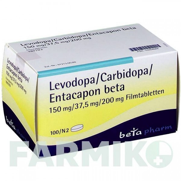 ЛЕВОДОПА (LEVODOPA) 150/37,5/200 таблетки 100 шт - Леводопа, Карбідопа, Ентакапон BETAPHARM