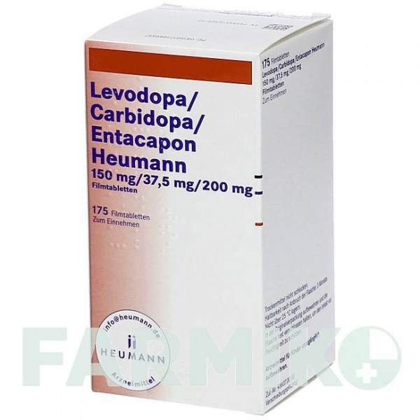 ЛЕВОДОПА (LEVODOPA) 150/37,5/200 таблетки 175 шт - Леводопа, Карбидопа, Энтакапон HEUMANN PHARMA