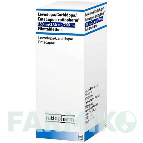 ЛЕВОДОПА (LEVODOPA) 150/37,5/200 таблетки 100 шт - Леводопа, Карбідопа, Ентакапон RATIOPHARM