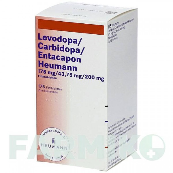 ЛЕВОДОПА (LEVODOPA) 175/43,75/200 таблетки 175 шт - Леводопа, Карбідопа, Ентакапон HEUMANN PHARMA