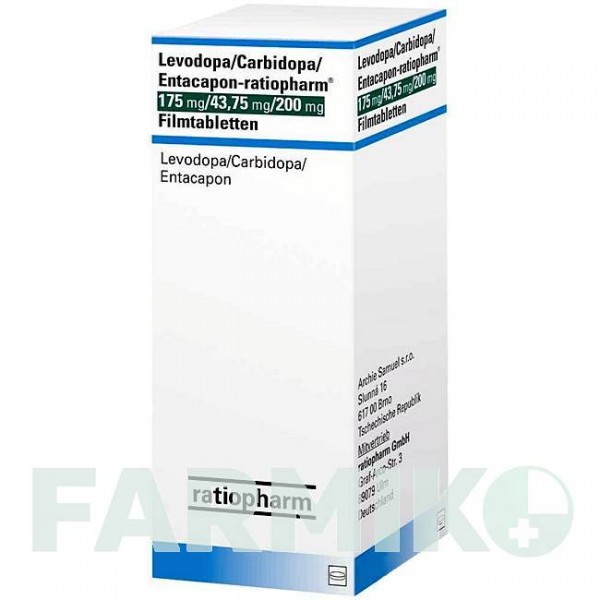 ЛЕВОДОПА (LEVODOPA) 175/43,75/200 таблетки 100 шт - Леводопа, Карбідопа, Ентакапон RATIOPHARM