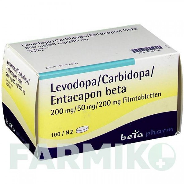 ЛЕВОДОПА (LEVODOPA) 200/50/200 таблетки 100 шт - Леводопа, Карбидопа, Энтакапон BETAPHARM