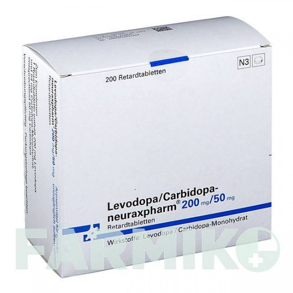 ЛЕВОДОПА (LEVODOPA) 200/50 мг таблетки 200 шт - Леводопа, Карбидопа NEURAXPHARM