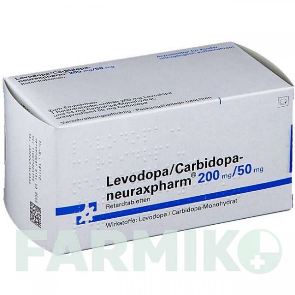 ЛЕВОДОПА (LEVODOPA) 200/50 мг таблетки 60 шт - Леводопа, Карбидопа NEURAXPHARM