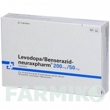 ЛЕВОДОПА (LEVODOPA) 200 мг/50 мг таблетки 20 шт - Леводопа, Бенсеразид NEURAXPHARM