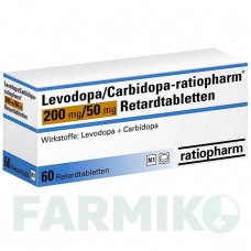 ЛЕВОДОПА (LEVODOPA) 200 мг/50 мг таблетки 60 шт - Леводопа, Карбідопа RATIOPHARM