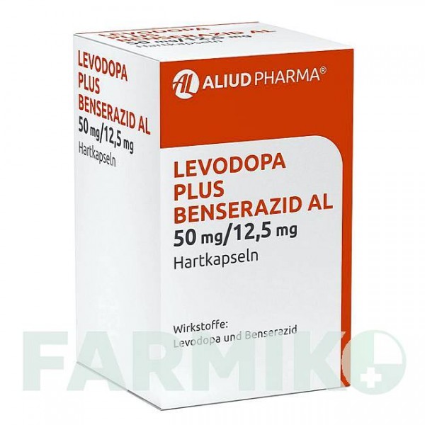 ЛЕВОДОПА (LEVODOPA) 50 мг/12,5 мг капсулы 50 шт - Леводопа, Бенсеразид ALIUD PHARMA