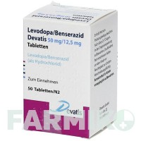 ЛЕВОДОПА (LEVODOPA) 50 мг/12,5 мг таблетки 50 шт - Леводопа, Бенсеразид DEVATIS