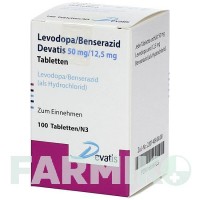 ЛЕВОДОПА (LEVODOPA) 50 мг/12,5 мг таблетки 100 шт - Леводопа, Бенсеразид DEVATIS