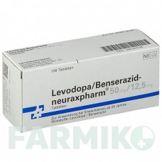ЛЕВОДОПА (LEVODOPA) 50 мг/12,5 мг таблетки 100 шт - Леводопа, Бенсеразид NEURAXPHARM