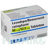 ЛЕВОДОПА (LEVODOPA) 50 мг/12,5 мг таблетки 60 шт - Леводопа, Бенсеразид RATIOPHARM