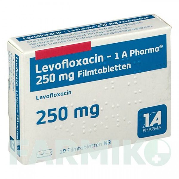 ЛЕВОФЛОКСАЦИН (LEVOFLOXACIN) 250 мг таблетки 10 шт - Левофлоксацин 1 A PHARMA