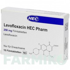 ЛЕВОФЛОКСАЦИН (LEVOFLOXACIN) 250 мг таблетки 10 шт - Левофлоксацин HEC PHARM