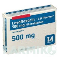 ЛЕВОФЛОКСАЦИН (LEVOFLOXACIN) 500 мг таблетки 5 шт - Левофлоксацин 1 A PHARMA