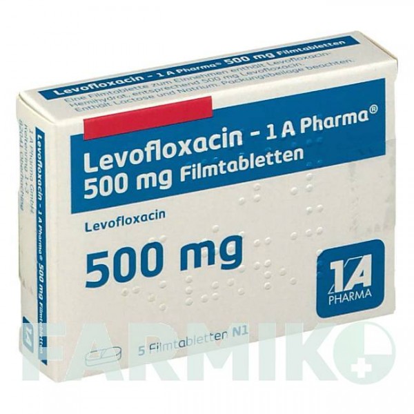 ЛЕВОФЛОКСАЦИН (LEVOFLOXACIN) 500 мг таблетки 5 шт - Левофлоксацин 1 A PHARMA