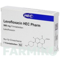 ЛЕВОФЛОКСАЦИН (LEVOFLOXACIN) 500 мг таблетки 7 шт - Левофлоксацин HEC PHARM