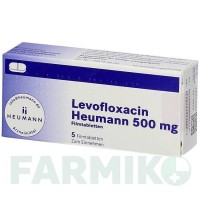 ЛЕВОФЛОКСАЦИН (LEVOFLOXACIN) 500 мг таблетки 5 шт - Левофлоксацин HEUMANN PHARMA