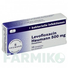 ЛЕВОФЛОКСАЦИН (LEVOFLOXACIN) 500 мг таблетки 10 шт - Левофлоксацин HEUMANN PHARMA
