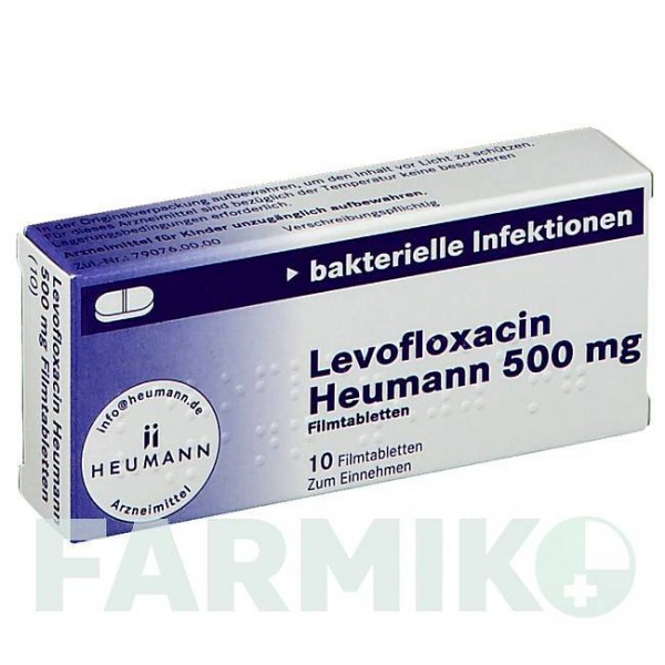 ЛЕВОФЛОКСАЦИН (LEVOFLOXACIN) 500 мг таблетки 10 шт - Левофлоксацин HEUMANN PHARMA