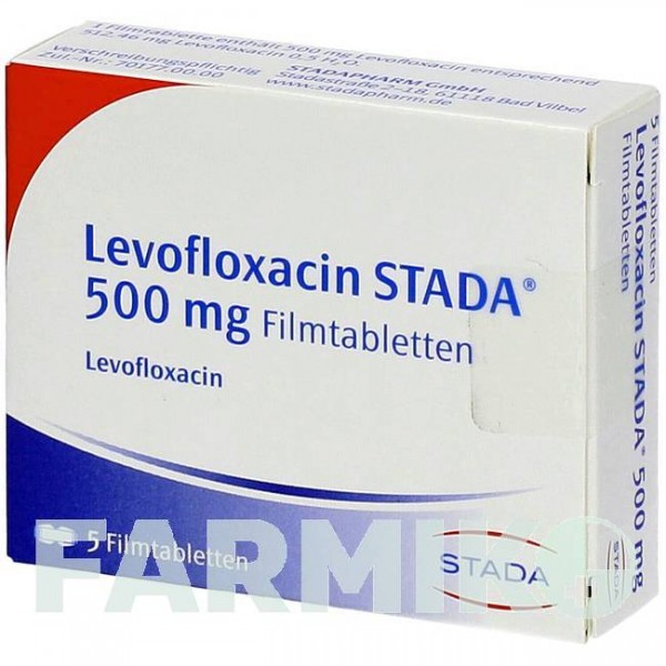 ЛЕВОФЛОКСАЦИН (LEVOFLOXACIN) 500 мг таблетки 5 шт - Левофлоксацин STADAPHARM