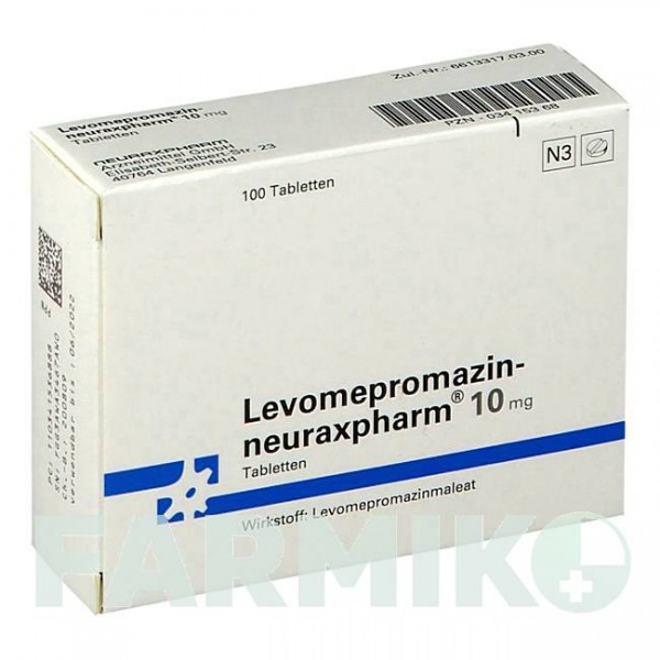 ЛЕВОМЕПРОМАЗИН (LEVOMEPROMAZIN) 10 мг таблетки 100 шт - Левомепромазин NEURAXPHARM