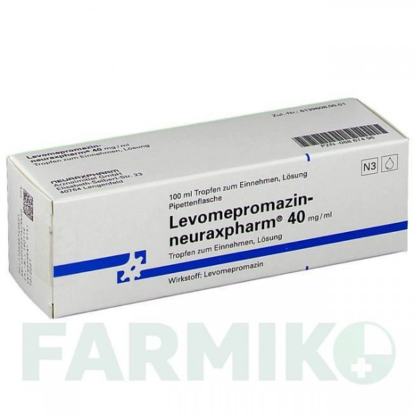 ЛЕВОМЕПРОМАЗИН (LEVOMEPROMAZIN) 40 мг/мл капли 100 мл - Левомепромазин NEURAXPHARM