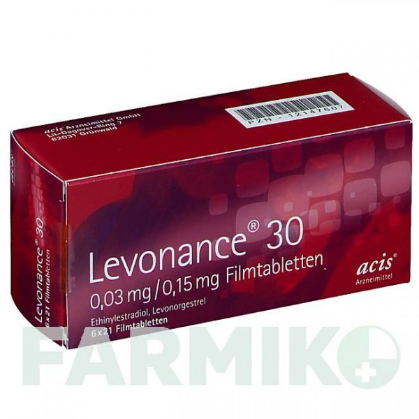 ЛЕВОНАНС (LEVONANCE) 0,03 мг/0,15 мг таблетки 6x21 шт - Левоноргестрел, Етинілестрадіол ACIS