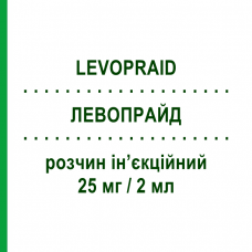 ЛЕВОПРАЙД (LEVOPRAID) 25 мг/2 мл розчин ін’єкційний 6 шт 2 мл - Левосульпірид TEOFARMA