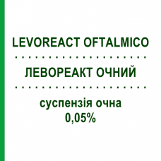 ЛЕВОРЕАКТ ОЧНИЙ (LEVOREACT OFTALMICO) 0,05% суспензія очна 4 мл - Левокабастин JOHNSON & JOHNSON