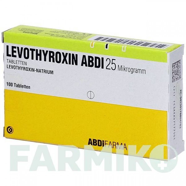 ЛЕВОТИРОКСИН (LEVOTHYROXIN) 25 мкг таблетки 100 шт - Левотироксин ABDI FARMA
