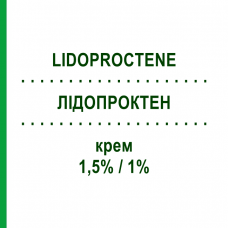 ЛІДОПРОКТЕН (LIDOPROCTENE) 1,5%/1% крем 30 г - Гідрокортизон SELLA