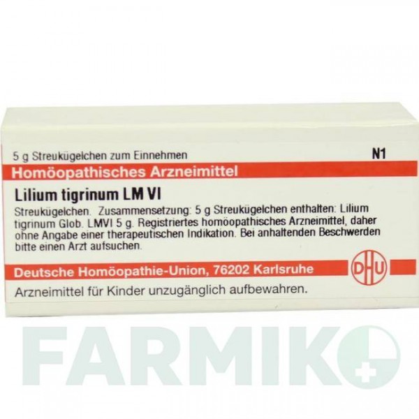 ЛИЛИУМ ТИГРИНУМ (LILIUM TIGRINUM) LM VI глобули 5 г - Гомеопатия DHU