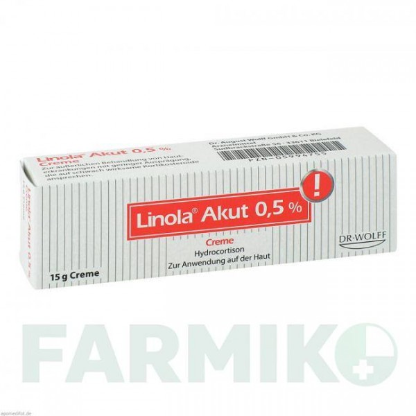 ЛИНОЛА (LINOLA) 0,5% крем 15 г - Гидрокортизон DR.AUGUST WOLFF